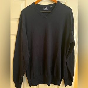 Cutter & Buck M’s Merino Wool V-Neck Sweater (XL)